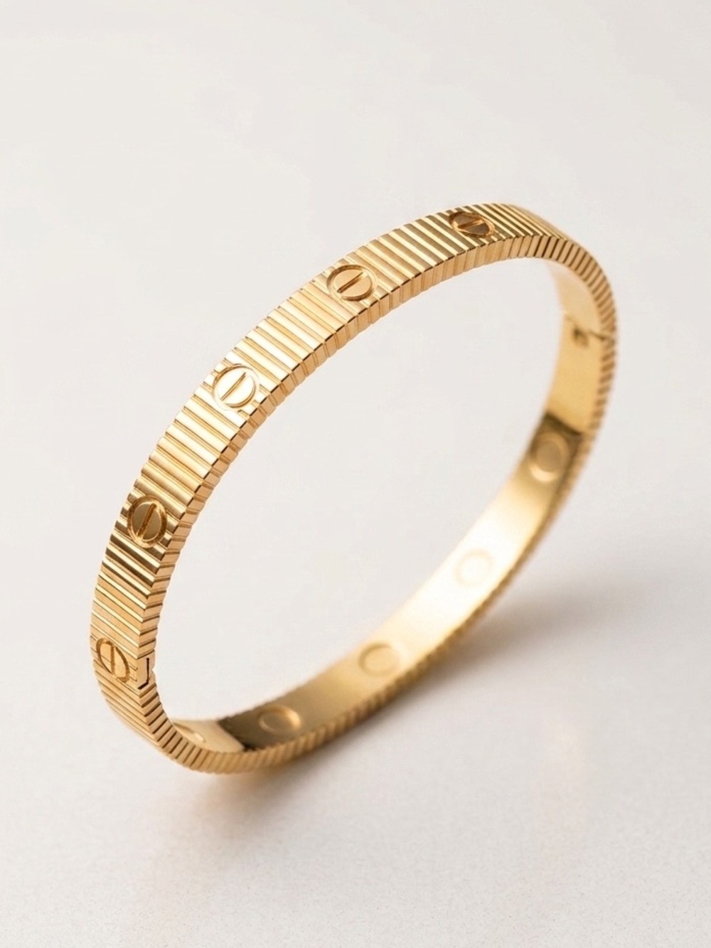 NEW Love Series Gold Tone Bangle Bracelet Design Stainless Steel Non-Tarnish